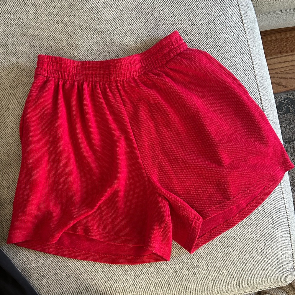 Vintage Honors Red Knit Shorts